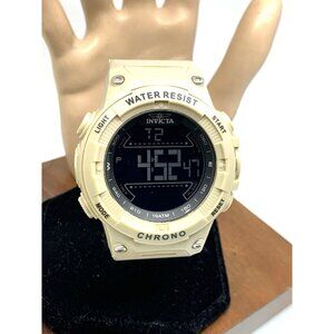 Invicta Racing Men's Watch 47526 Quartz Digital Light Brown Resin Strap 52mm